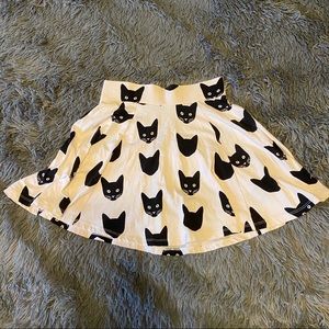 H&M cat print skirt